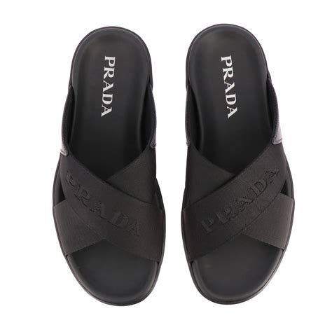 prada men rubber sole|Prada leather sandals.